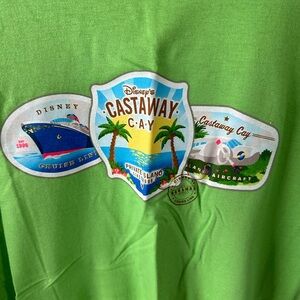 NWOT Men’s XL Disney’s  Castaway Cay T-shirt
Lime Green Color